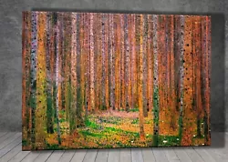 Buy Gustav Klimt Fir Forest I CANVAS PAINTING ART PRINT SQ 392YZ • 3.96£