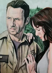 Buy Original Rick And Lori Grimes The Walking Dead  Aceo Sketch Card Drawing  • 4.99£
