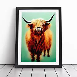 Buy A Fantastic Highland Cow Wall Art Print Framed Canvas Picture Poster Decor • 24.95£