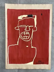Buy Jean-Michel Basquiat (Handmade) Drawing Watercolor On Old Paper Signed & Stamped • 105.05£