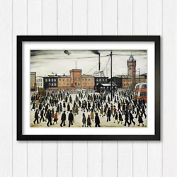 Buy Going To Work People FRAMED WALL ART PRINT ARTWORK PAINTING LS Lowry Style • 8.99£