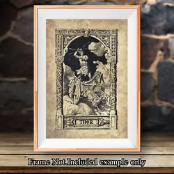 Buy Viking Norse Mythology God Thor Thunder Antique Style A4 Wall Art Print Ref 680 • 4.99£