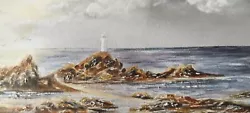 Buy La Corbiere Lighthouse Jersey Original Watercolour Painting Signed Joan Turpin  • 9.03£