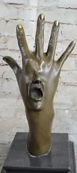 Buy Bizarre Abstract Bronze Sculpture Screaming Face In Hand Signed Milo Statue Deal • 129.24£