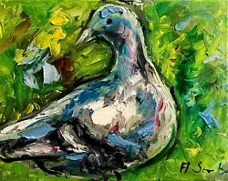 Buy Landscape Oil Painting Canvas Impressionism Collectable COA Pigeon • 29.01£