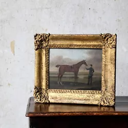 Buy Antique Naive Oil Painting Of A Horse And Jockey, English Folk Art • 425£