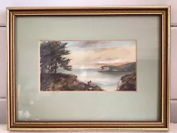 Buy Small Oil Painting Of A Cliffside Overlooking The Sea • 10£