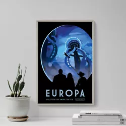 Buy Europa, Discover Life Under The Ice - Space Tourism Poster, Art Print, Painting • 5.50£