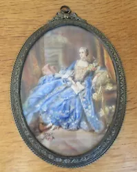 Buy Antique Fine Quality Madame De Pompadour Framed Painting Signed Reynold Boucher • 195£