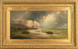 Buy James Webb (1825-1895) Fishing Boats Came To Harbor Antique Museum Oil Painting 1872 • 13,703.58£