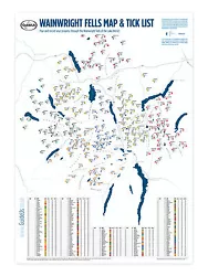 Buy 214 Wainwright Fells Map With Tick-List Guide Lake District Peak Bagging • 9.99£