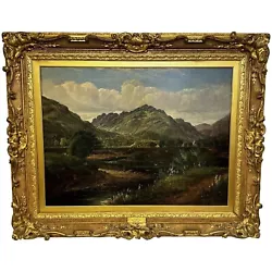Buy Huge Victorian Scottish Oil Painting Highlands Glen Goil By James Greenlees 1886 • 5,000£