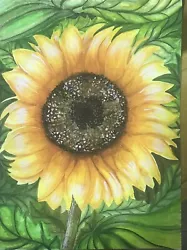 Buy Card Printed Off Watercolour Painting Of Sunflower  Original Painting By Deborah • 1.79£