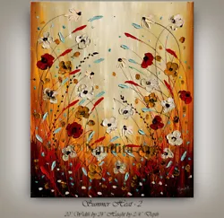 Buy Flower Painting Abstract Canvas Art Acrylic Wall Art Decor Abstract Artwork • 282.27£