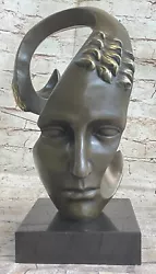 Buy Bronze Abstract Statue Male Dali Head Bronze Sculpture People Face 100% Bronze • 314.21£
