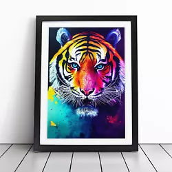 Buy Painted Tiger No.2 Abstract Wall Art Print Framed Canvas Picture Poster Decor • 24.95£