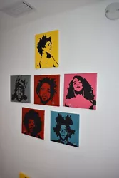 Buy Stencil Art Of Aaliyah, Lauryn Hill, J Cole, Basquiat, Biggie, Jimi Hendrix • 47.36£