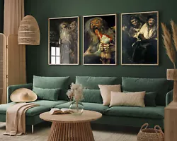 Buy Set Of Three Francisco Goya Saturn Devouring Set Of Three Paintings Poster • 199£
