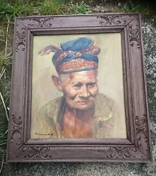 Buy Original Oil Painting, Old Man Portrait, Wooden Frame And Signed By Artist • 47.77£