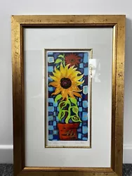 Buy Simon Bull ‘Be Mine’ Original Sunflower Painting - Framed Pre Owned • 75£
