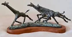 Buy Realistic Impressionistic Bronze Sculpture Of 3 Giraffes Running (ca. 12  Long) • 463.05£