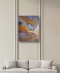Buy Original Interior Acrylic Painting Hand Made In Fluid Art Technique • 299£