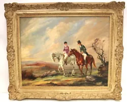 Buy LOUIS JENNINGS Moorland Ride  SIGNED ORIGINAL VINTAGE Oil Painting FRAMED - S96 • 45£