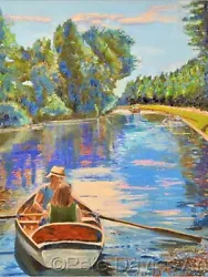 Buy NEW PETE DAVIES ORIGINAL   Life Is But A Dream Sussex Boating River OIL PAINTING • 3,750£