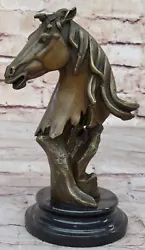 Buy Abstract Modern Art Horse Head Bust Bronze Statue Sculpture Marble Base Figurine • 196.69£