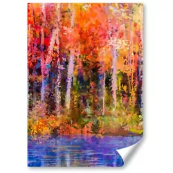 Buy 1x Vertical Poster Autumn Aspen Trees Oil Painting Art #50144 • 3.99£