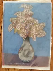 Buy Lillian Delevoryas ~Little Blue  Lilacs   1989 Signed 12x9  Original Pastel • 124.03£