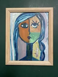 Buy Original Mid Century Modernist Abstract Style Figurative Oil On Board Painting • 3.20£