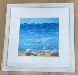 Buy Jenny Butt Cornish Art Original Painting Picture Surreal Beach Blue 2003 Small • 82£