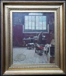 Buy Alexander Roche Scottish Glasgow Boy Art Exh 1915 Studio Interior Oil Painting  • 8,700£