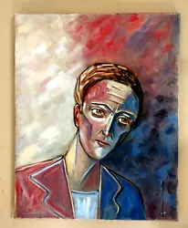 Buy Expressionist Portrait Oil Painting Contemporary Art On Canvas 20 X 16  • 75£