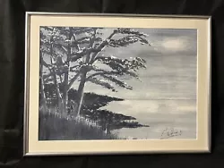 Buy Original Watercolour Painting Framed Moonlight Scene • 45.99£