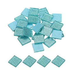 Buy Mosaic Tiles, Glass Tiles 2 X 2cm For DIY Crafts, 25pcs(100g,Light Blue) • 8.93£