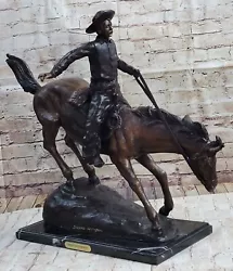 Buy Frederic Remington American The Cowboy Of Arizona Bronze Statue Century Artwork • 537.02£
