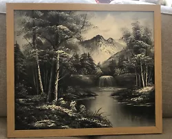 Buy Original Oil Painting Framed Black And White Mountain Scene D.Colo • 45£