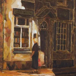 Buy The Old Bookshop - Original Margaret Battye Painting - Framed - Signed • 425£
