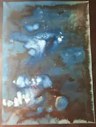 Buy Watercolor & Ink Painting. Abstract Decor Dark Space Nebula. Paul Eres. 11x15 • 66.14£