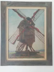 Buy Windmill, Painting By War Macken. Oil On Wood. • 125£