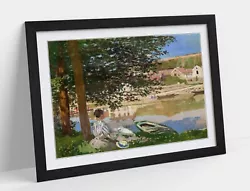Buy Claude Monet, On The Bank Of The Seine -framed Wall Art Poster Print 4 Sizes • 14.99£
