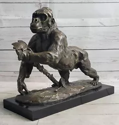 Buy Extra Large Signed Fisher American Artist Large Gorilla Bronze Sculpture Deal • 197.09£