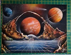Buy Spray Paint Space Art X2.  Roughly 15x20 In Size. • 50£