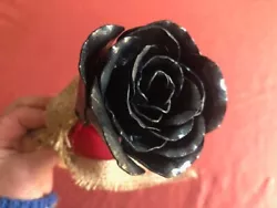 Buy Wrought Iron Hand Forged Black Rose • 32£