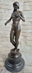 Buy Nude Female Figure Eve Apple Garden Of Eden Temptation Bronze Marble Statue • 763.83£