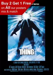 Buy John Carpenters The Thing Movie Poster A5 A4 A3 A2 A1 • 1.49£