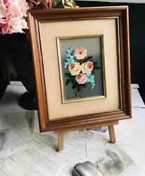 Buy Vintage Antique Style Wood Framed Floral Still Life Oil Painting • 16£