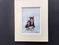Buy Aceo Original Watercolour Painting By Toni Cats I Love My Mum • 6.90£
